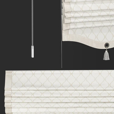 A set of Roman curtains ARISSA (beige velvet pacific) — Ver 3