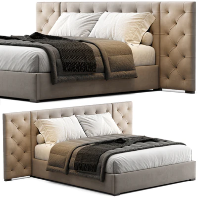 Modena Fabric Diamond-Tufted Extended Bed — Вид 1