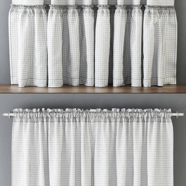 Ruffled Cotton Sheer Curtain — Скачать