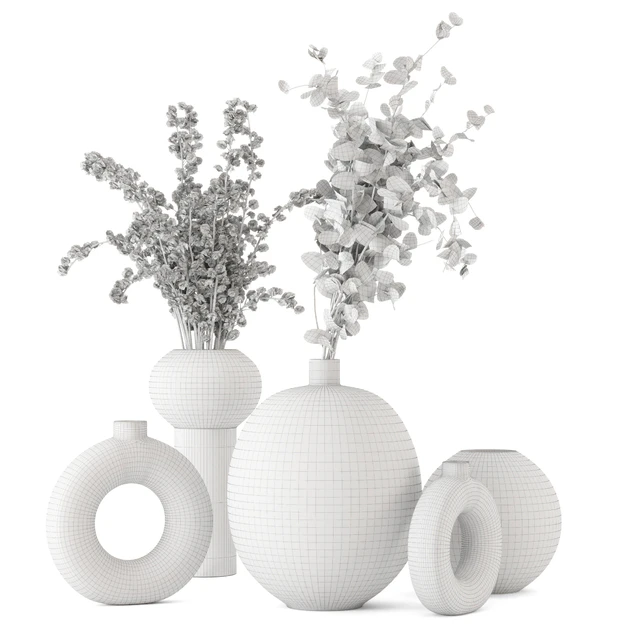 Plants Bouquet Handmade Stone Pot 2530 — Descargar