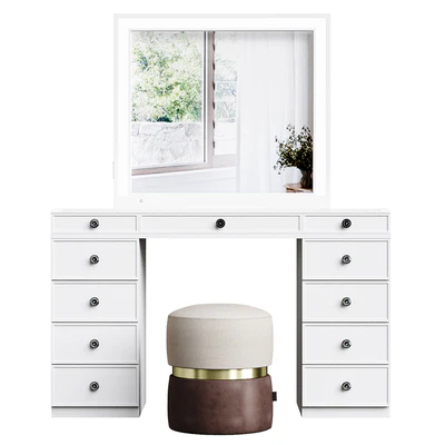 Tresanti Alexandra Vanity Table with LED Lighted Mirror — View 3