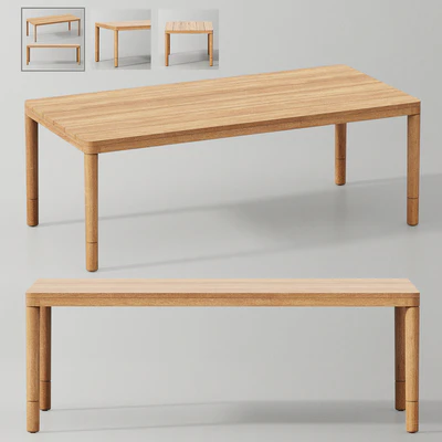 MIRAMAR TEAK DINING TABLE — Ver 1