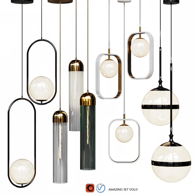 Four Pendant Lights amazing set vol.17 — Скачать