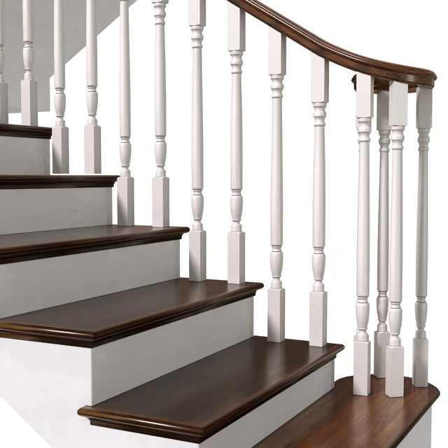 Staircase in classic style.Classic Modern interior stair — Descargar