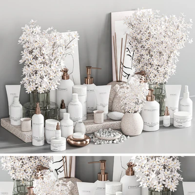 Bathroom Accessories with Plant A — Ver 6