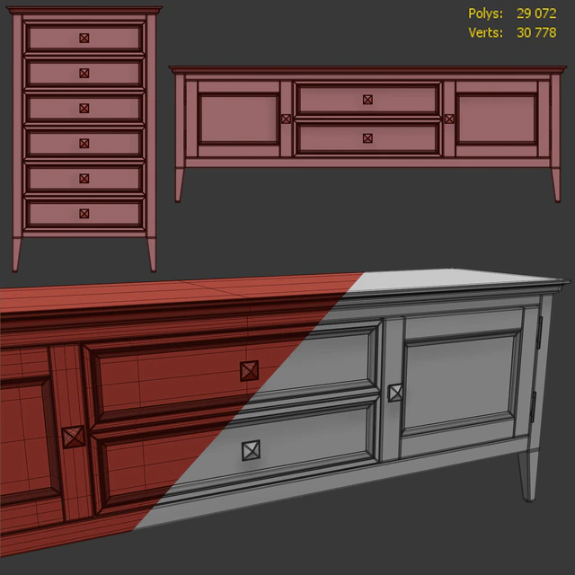 Chest of drawers and TV stand RFS Brooklyn. Tvstand, dresser by MebelMoscow — Descargar