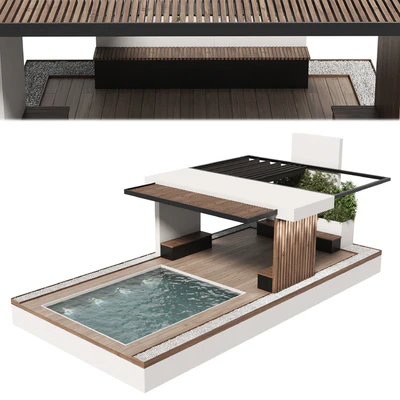 Landscape Furniture with Pergola and Roof garden 20 — Вид 1