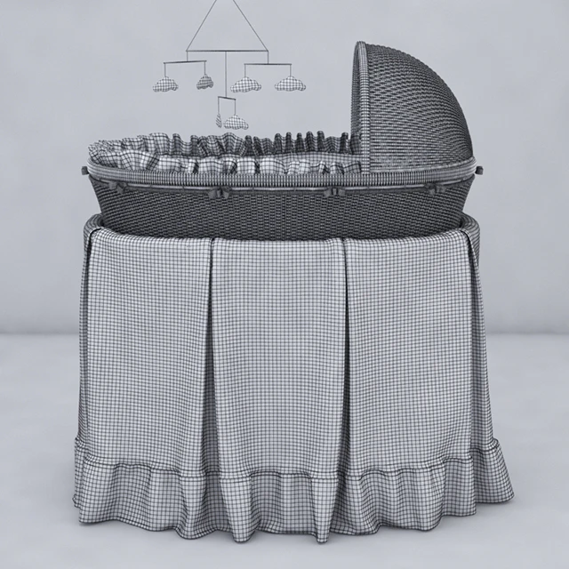 RH Heirloom wicker bassinet &amp; mattres — Descargar