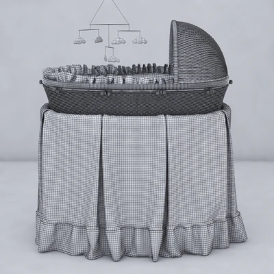 RH Heirloom wicker bassinet &amp; mattres — Ver 3