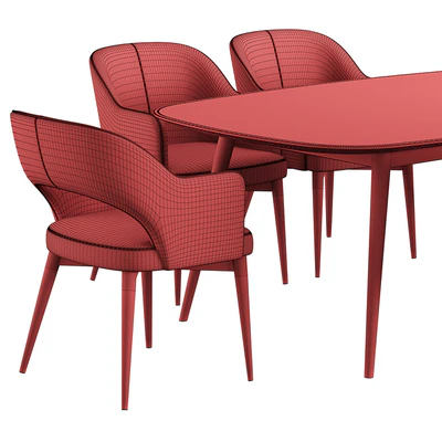 Gray Tony Konyshev Chair HER 042 G Table — Ver 7
