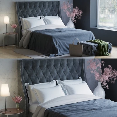Tiffany bed, decor — Ver 1