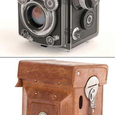 Фотоаппарат с чехлом Rolleiflex — Вид 3