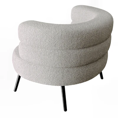 Кресло Boyle White Boucle Armchair — Вид 4