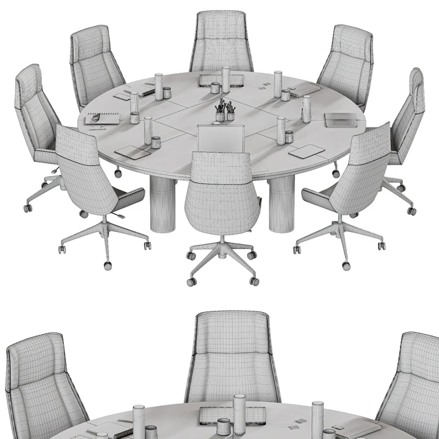 circle meeting table — Скачать