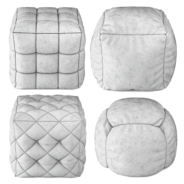 Pouf set | Set of four poufs — Descargar