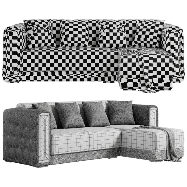 Modern Corner Beige Sectional Sofa — Descargar