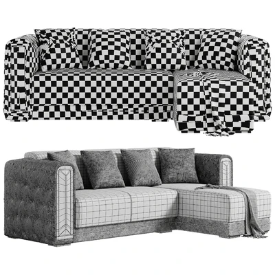 Modern Corner Beige Sectional Sofa — Ver 5