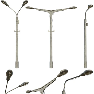 Lamppost (set of 3 poles) — View 6