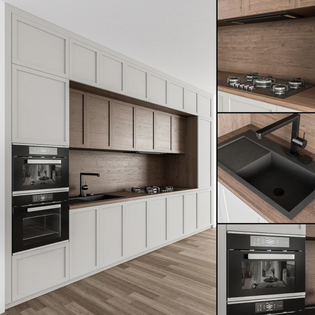 Kitchen Neo Classic - White and Wood 30 — Скачать