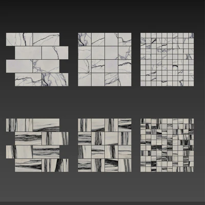 Architectural Design Floor gres Breach Fall B&W MARBLE set 1 — Вид 7