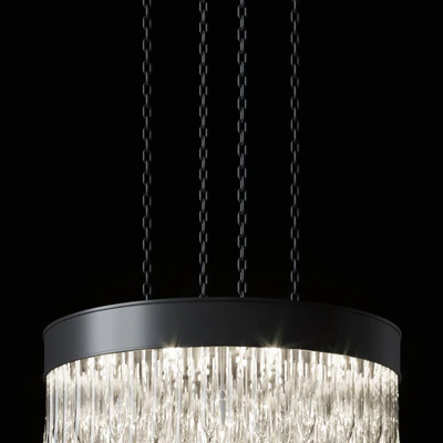 RH TEARDROP GLASS CHANDELIER 43 " — Ver 3