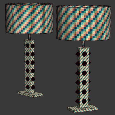 Pair of table Lamp by LA Studio / Настольный круглый светильник — Вид 2
