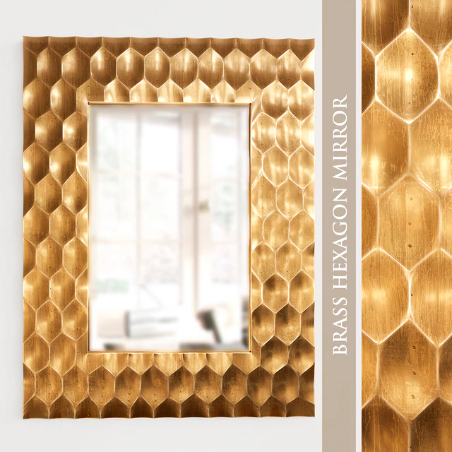 Brass Hexagon Mirror — Descargar