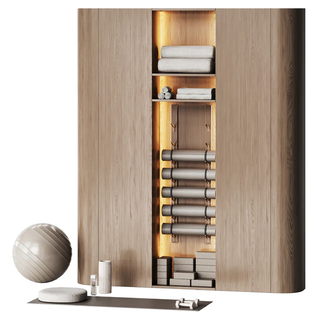 Yoga and pilates studio closet with equipment 1 — Скачать