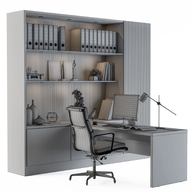 Office Furniture - Manager Set 04 — Download