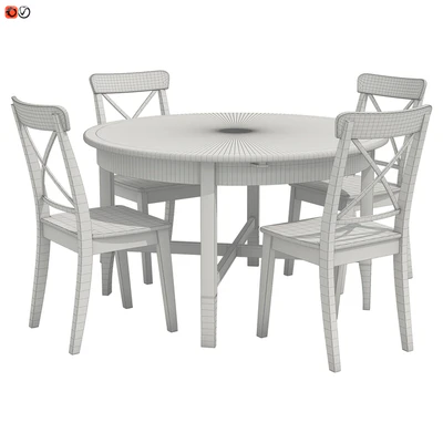 Стол и стул IKEA ЛЕКСВИК ИНГОЛЬФ — Вид 2