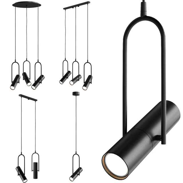 A set of pendant lamps from the "Optics" collection by NB Light — Descargar