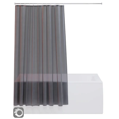 Bath curtain (shower) 200x200 cm (white, gray) — Ver 7