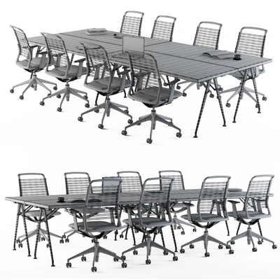 Conference Table Set For Office — Ver 3
