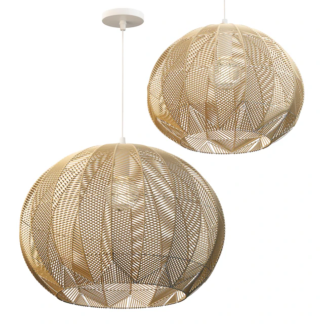 NATURAL ROUND RATTAN PENDANT — Descargar