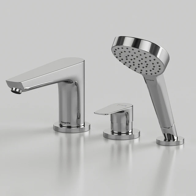 Mixer Hansgrohe Talis E 71731000 on the side of the bathtub — Descargar