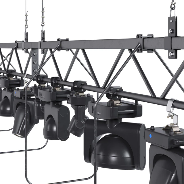 Soffit theater farm with lighting equipment — Download