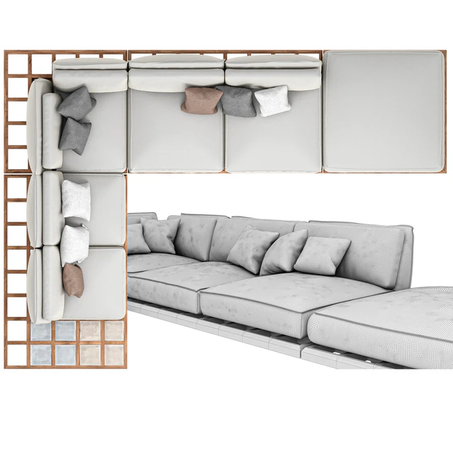 Mozaix Lounge sofa. Royal Botania. — Скачать