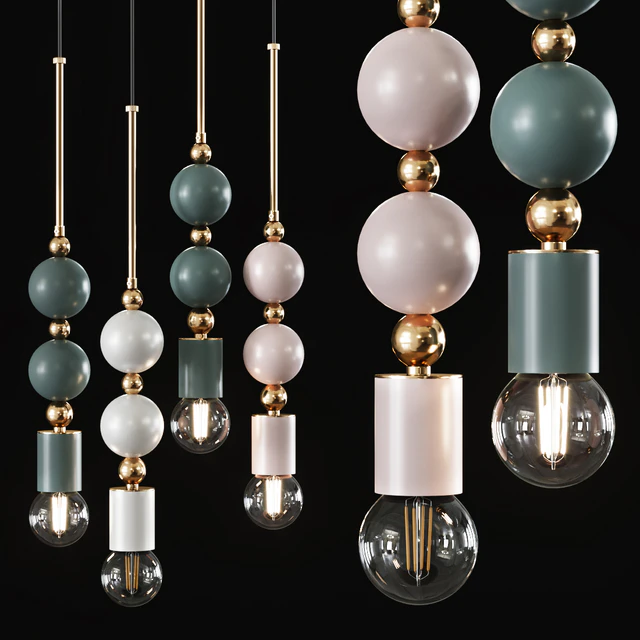 Подвесной светильник Beaded Pendant Lamp Spheres — Скачать