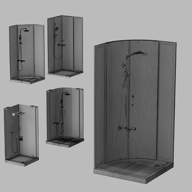 Shower enclosures Cezares set 2 — Descargar