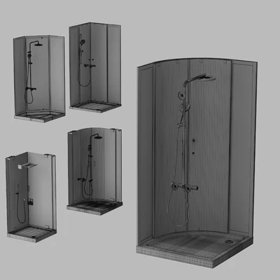 Shower enclosures Cezares set 2 — Ver 7