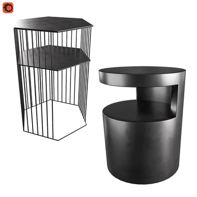 Curbstone metal Topim, bedside table Newark La Redoute — Ver 1