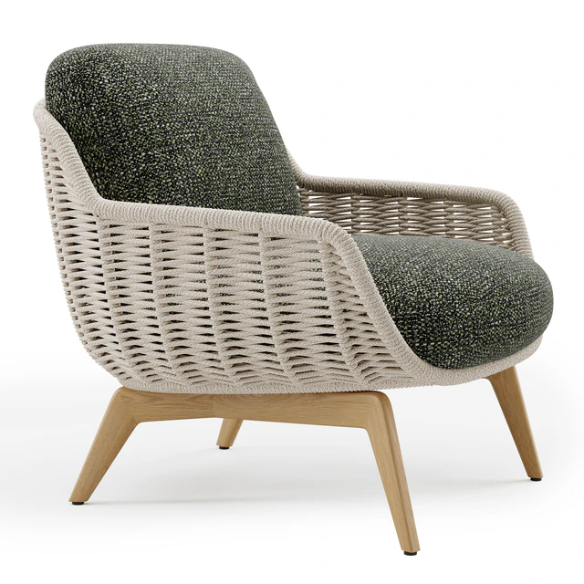 Outdoor Garden Woven Lounge Armchair Belt Cord — Descargar