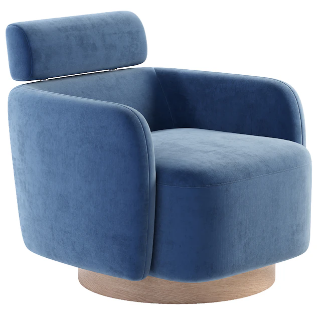 Luna Swivel Accent Chair With Adjustable Backrest — Скачать