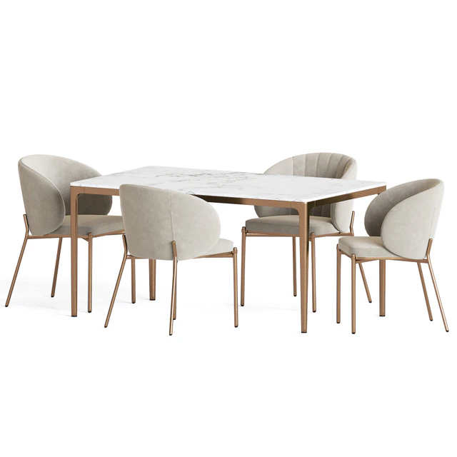 Shell Chair Canto Table Dining Set — Скачать