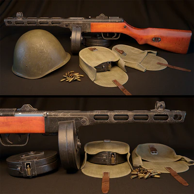 Submachine gun Shpagin — Ver 1