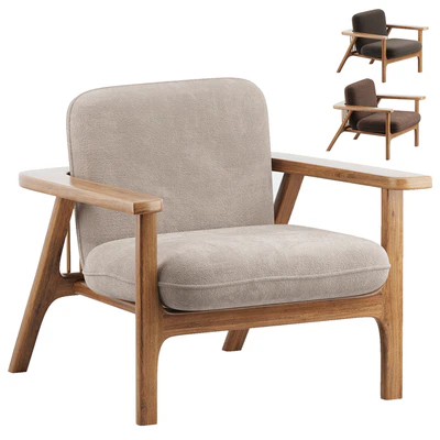 Contemporary fireside chair COMB — Вид 1