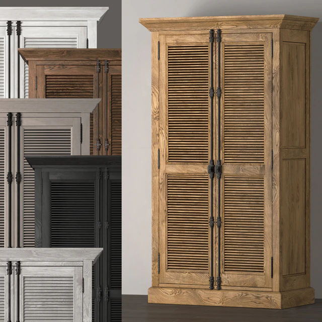 SHUTTER DOUBLE-DOOR CABINET 61010157 WHT — Скачать