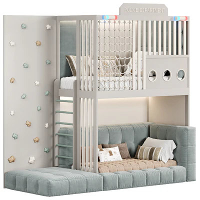 Designer two-level bed Kids room — Вид 1