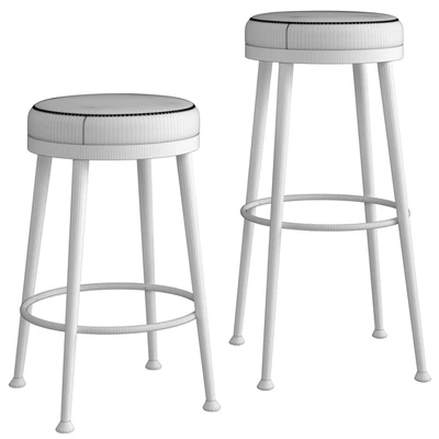 ATLAS SHEARLING WHITE STOOL — Ver 2