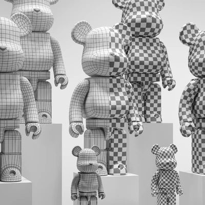 Bearbrick / Karimoku (Wood set) — Вид 7
